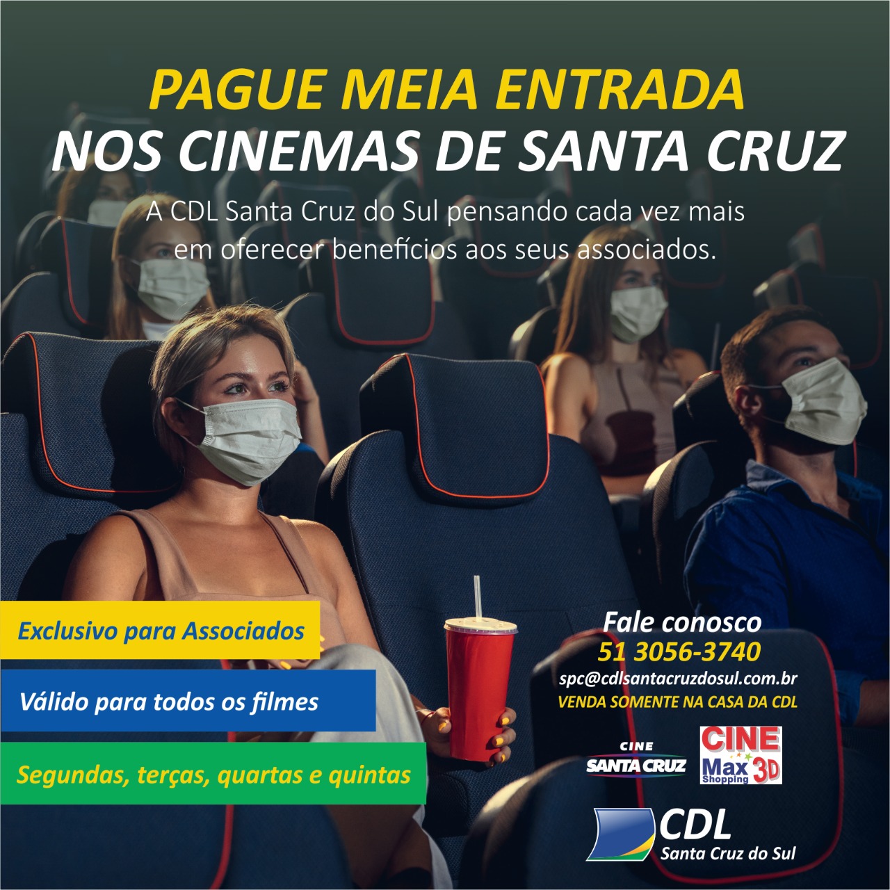 CDL firma parceria com cinemas de Santa Cruz CDL Santa Cruz do Sul